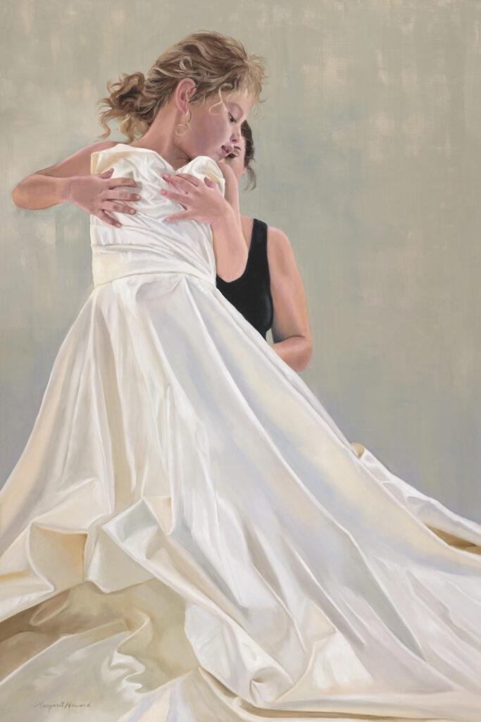 The Wedding Dress - oil on canvas painting by Margaret Howard
